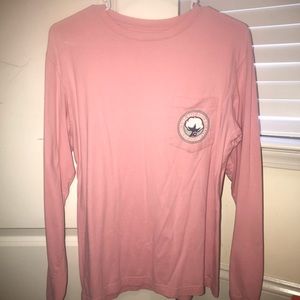 pink long sleeve shirt